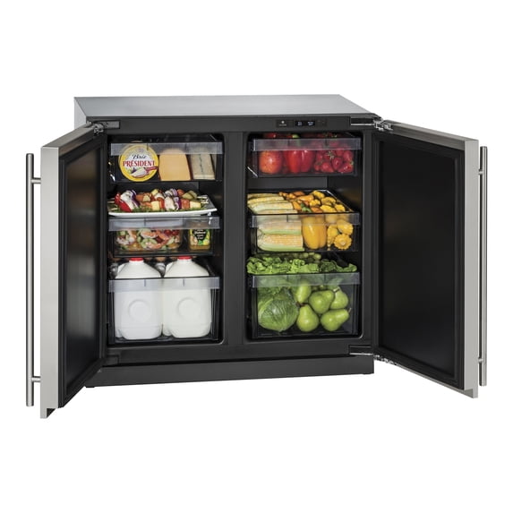 U-Line Modular 3000 Series U-3036RRS-00B - Refrigerator - undercounter - built-in - niche - width: 35.6 in - depth: 24 in - height: 33.9 in - 6.9 cu. ft - stainless steel
