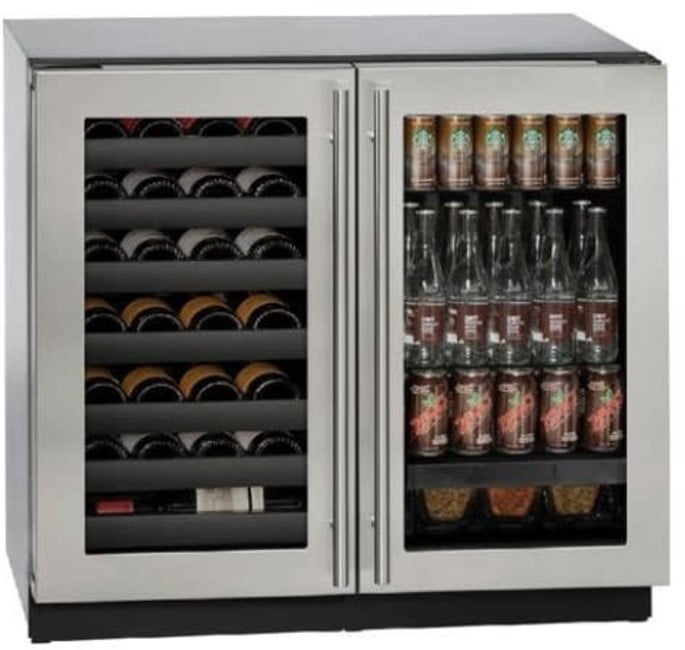 U-Line U-3036Bvwc 36" Wide 123 Can Capacity Beverage Center - Stainless Steel