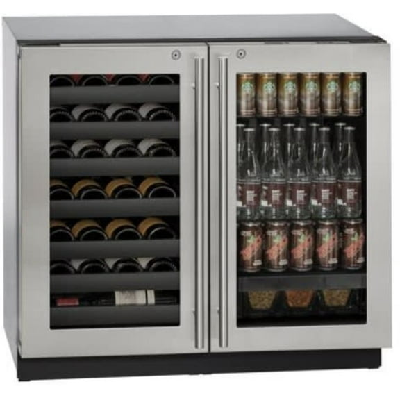 U-Line U-3036Bvwc13b 36" Wide 123 Can Capacity Beverage Center - Stainless Steel