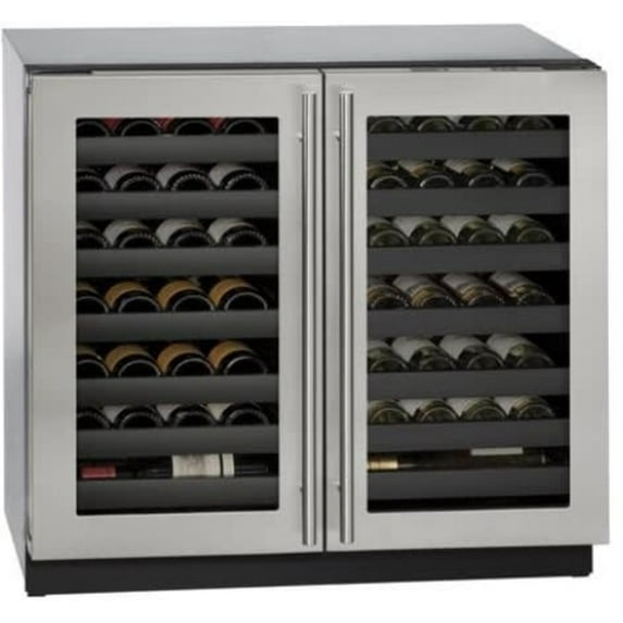 U-Line U-3036Wcwc 36" Wide 62 Bottle Capacity Undercounter Glass Door Wine Cooler From The