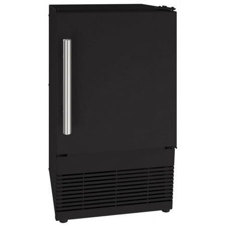 U-Line - 15" 25-lb Crescent Ice Maker - Black
