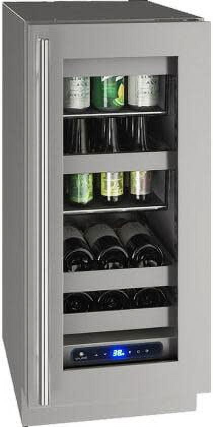 U-Line Uhbv515-41A 15" Wide 8 Wine Bottle And 54 Can Capacity Built-In Or Free Standing