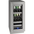 thumbnail image 1 of U-Line Uhbv515-51A 15" Wide 8 Wine Bottle And 54 Can Capacity Built-In Or Free Standing, 1 of 3