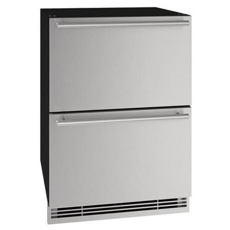 U-Line - 5.2 cu ft 1 Class 24” Refrigerator Drawers - Stainless Steel