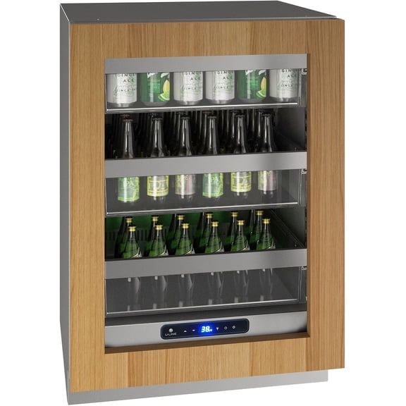 U-Line Uhre524-01A 24" Wide 5.2 Cu. Ft. Compact Refrigerator - Panel Ready Glass