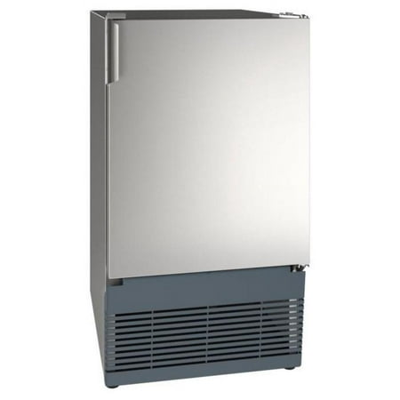U-Line - 15" 25-Lb. Freestanding Icemaker - Stainless Steel