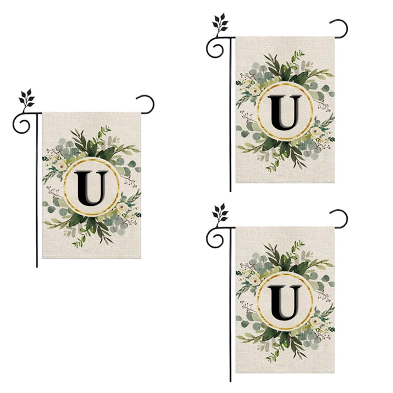 U Linen Garden Flag Double Layer Double Sided Letters Holiday Outdoor ...