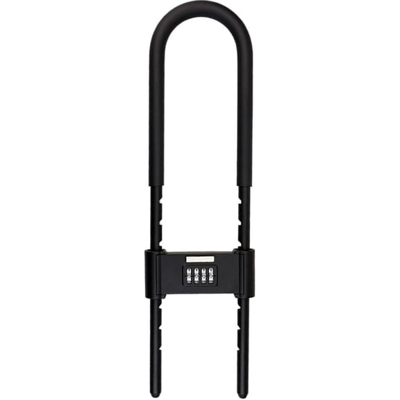 U-Lock - Bike Combo U-Lock - Four-Position Combination Padlock - Long Shackle Padlock - with Adjustable Shackle - Suitable for Bicycles, Electric Bikes, Mountain Bikes, Glass Doors (Red) (HU5)