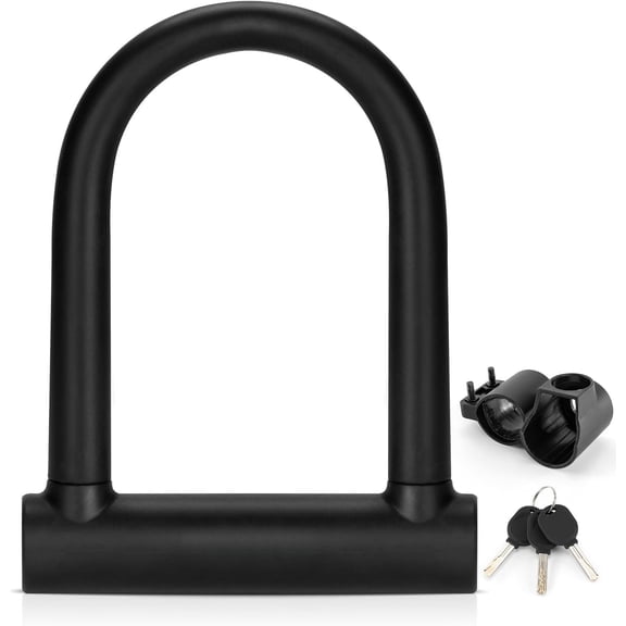 U Lock U Lock with Heavy Duty Anti Lock U-Lock 4 ft Mounting Bracket for Bikes eBikes Scooters