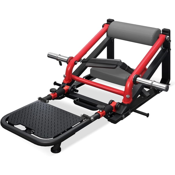U MAX 800LBS Plate-Loaded Hip Thrust Machine, Adjustable Footboard Glute Bridge Machine with Weight Holder for Glute Training