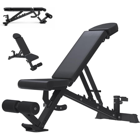 U-MAX Adjustable Weight Bench for Home Gym, 1300 lbs Capacity – Incline, Decline & Flat Positions, Foldable Exercise Bench with Wheels for Easy Mobility – Bench Press & Strength Training