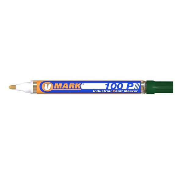 U-Mark 100P Industrial Paint Marker, Green - 12 per Box