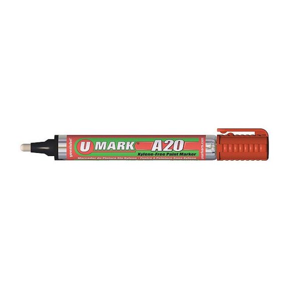 U-Mark Paint Marker,w/Reversible Tip,Orange 10707