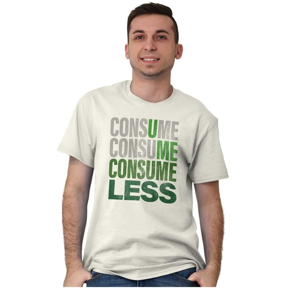 U Me Consume Less Waste Earth Day Men's Graphic T Shirt Tees Brisco Brands 3X