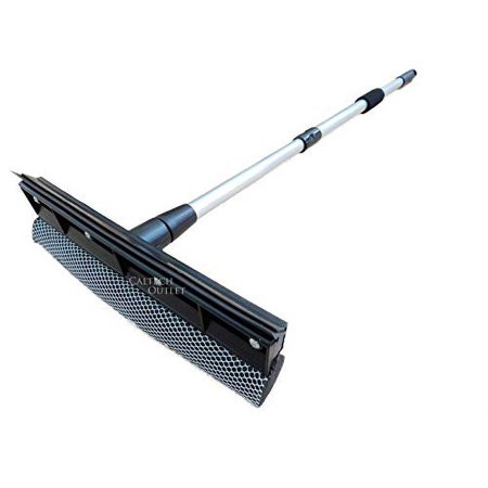 U N Telescopic Extendable Window Squeegee Long Handle Washer Scrubber Cleaner Wiper