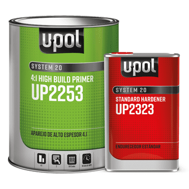 U-POL 2253 & 2323 2K 4:1 Gray High Build Urethane Primer Kit (Gallon)