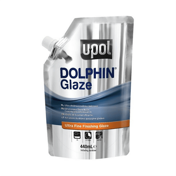 U Pol Products DOLPHIN UP0714 Premium Self-Leveling Finishing Glaze, 14.8 fl-oz Soft Filler Bag, Viscous Liquid