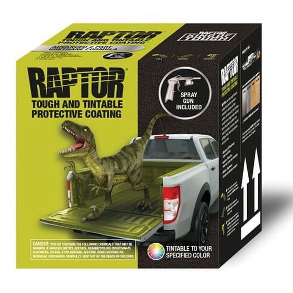 U-POL Products 1 US Gallon National Rule Raptor Liner Kit with Gun, Tintable