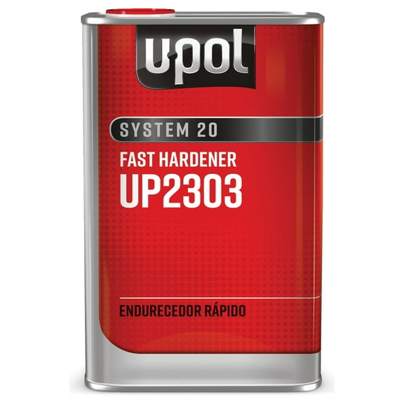 U Pol Products SYSTEM 20 UP2303 National Rule Fast Hardener, 1 L Tin, Clear, Liquid, Use With: 2K Primers and Clearcoats