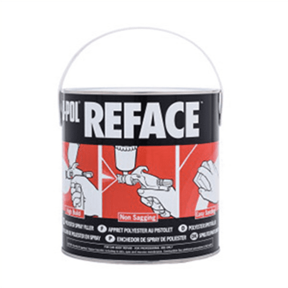U Pol Products REFACE UP0719 2K Polyester Spray Putty, 1 L Tin, White