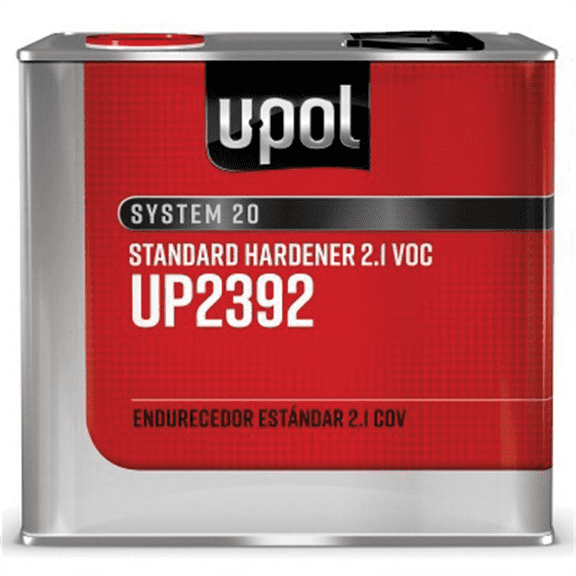 U Pol Products SYSTEM 20 UP2391 Standard Hardener, 1 L Tin, Clear, Liquid, Use With: 2.1 VOC 2K Primers and Clearcoats