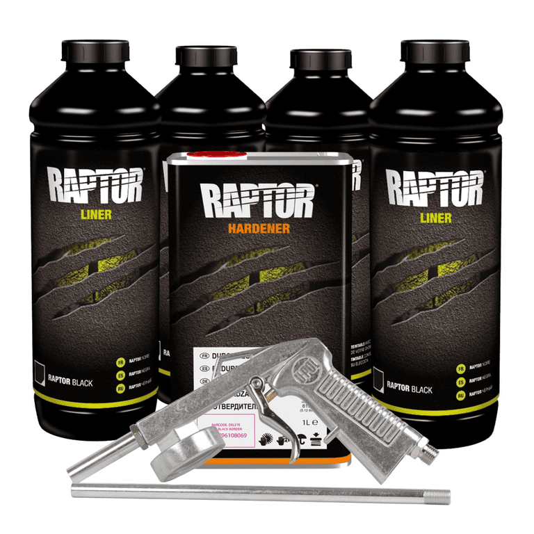 U-POL 1 US Gallon Raptor Liner Kit, Black - Automotive Bed Coating
