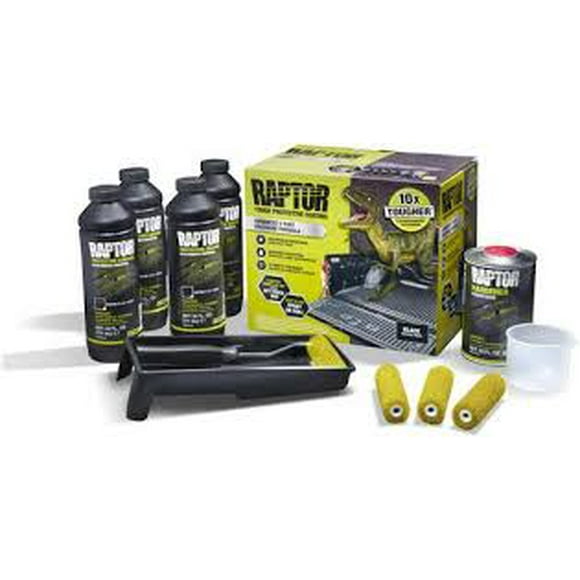 U-POL Raptor Black Urethane Spray-On Truck Bed Liner & Texture Coating, 4 Liters