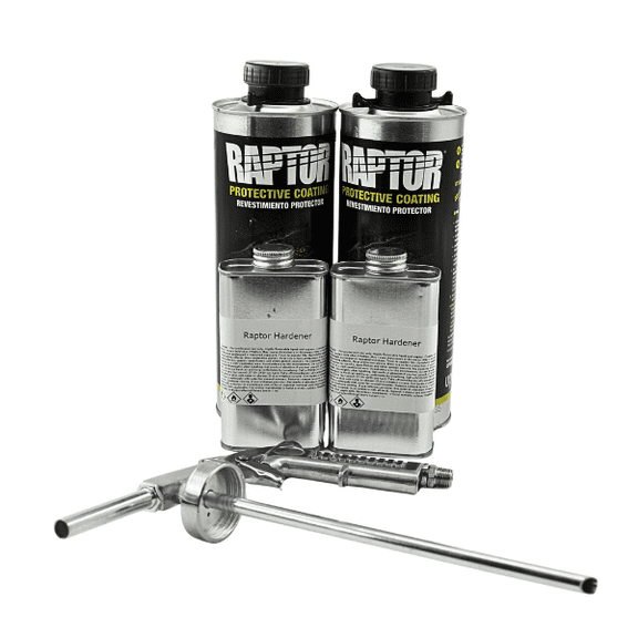 U-POL Raptor Tintable Urethane Spray-On Truck Bed Liner 2 Liters w/Spray Gun