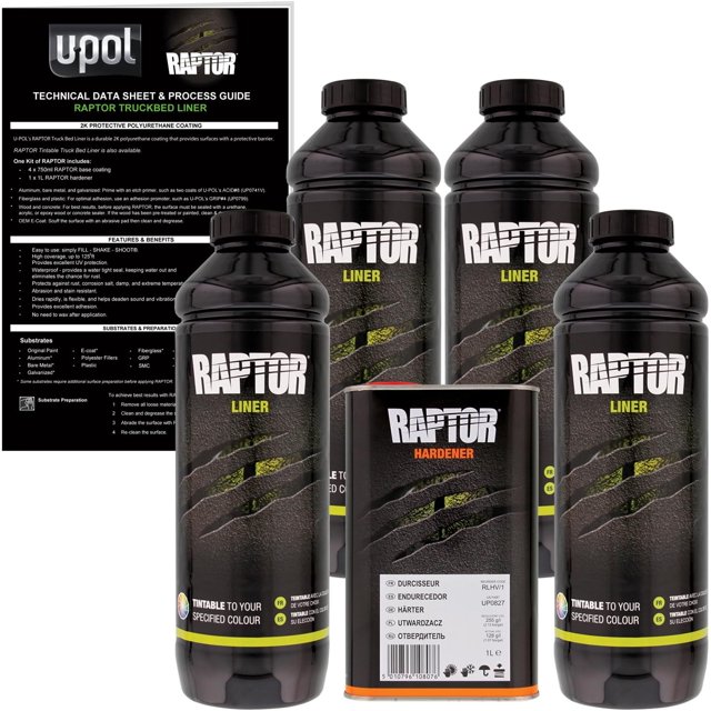 UPOL Raptor Tintable Urethane SprayOn Truck Bed Liner & Texture