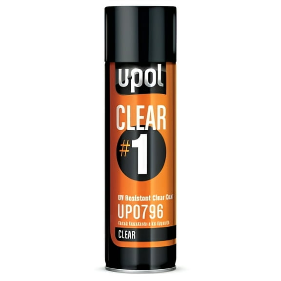 UPOL 0796 Clear #1 U-Pol High Gloss UV Resistant Clear Coat Aerosol Can