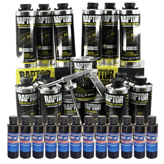 U-Pol Raptor Bedliner Kit Black Metallic 12 Liters