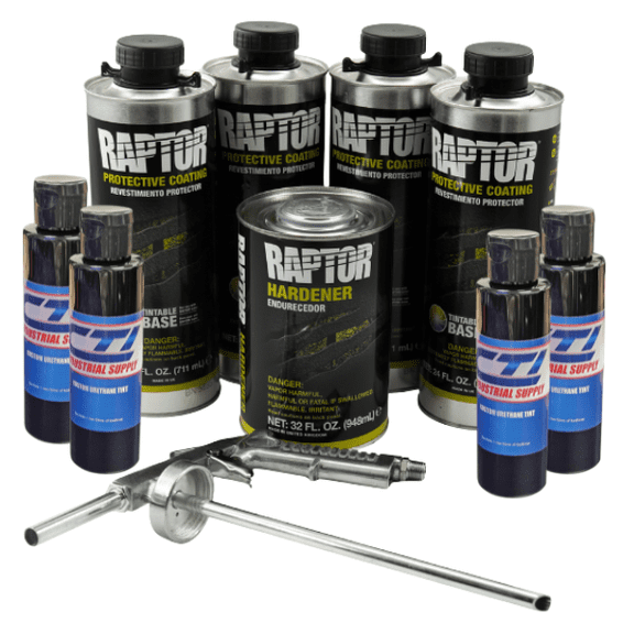 U-Pol Raptor Bedliner Kit Black Metallic 4 Liters