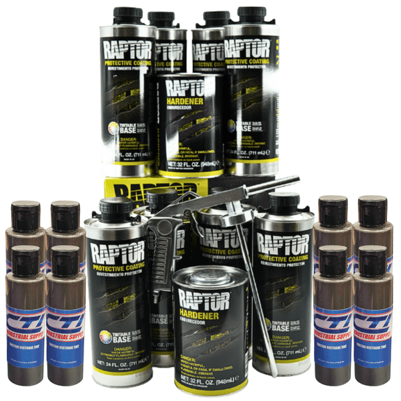 U-Pol Raptor Bedliner Kit Charcoal Metallic 8 Liters