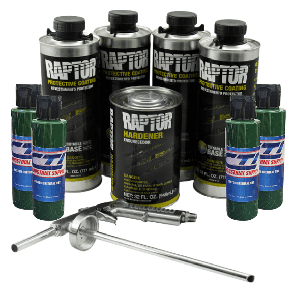 U-Pol Raptor Bedliner Kit Emerald Green 4 Liters