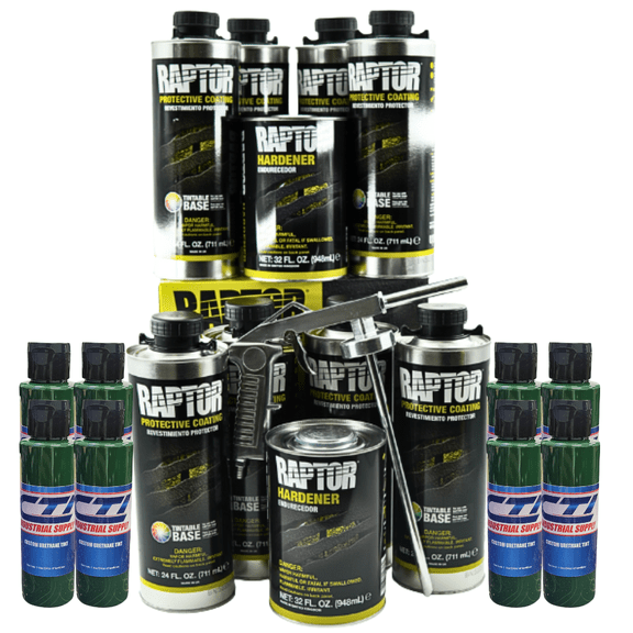 U-Pol Raptor Bedliner Kit Emerald Green 8 Liters