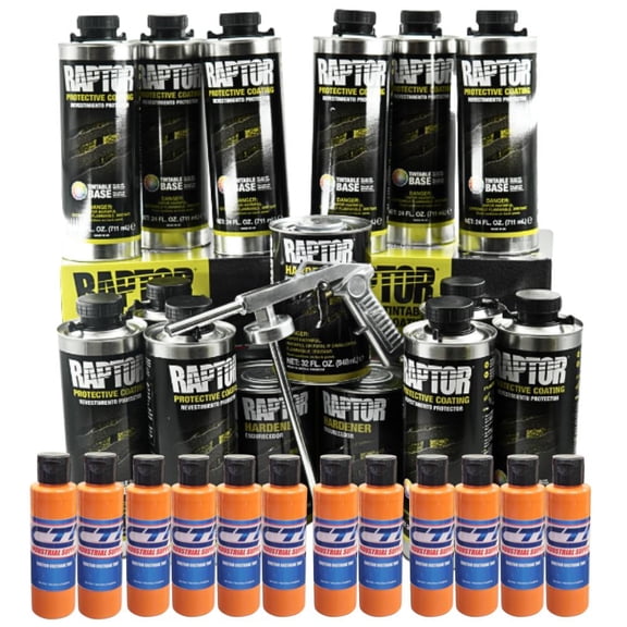 U-Pol Raptor Bedliner Kit Orange Crush 12 Liters