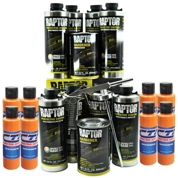 U-Pol Raptor Bedliner Kit Orange Crush 8 Liters