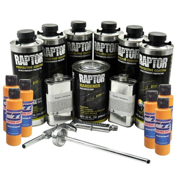 U-Pol Raptor Bedliner Kit Safety Orange 6 Liters