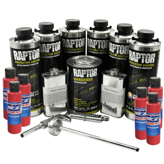 U-Pol Raptor Bedliner Kit Victory Red 6 Liters