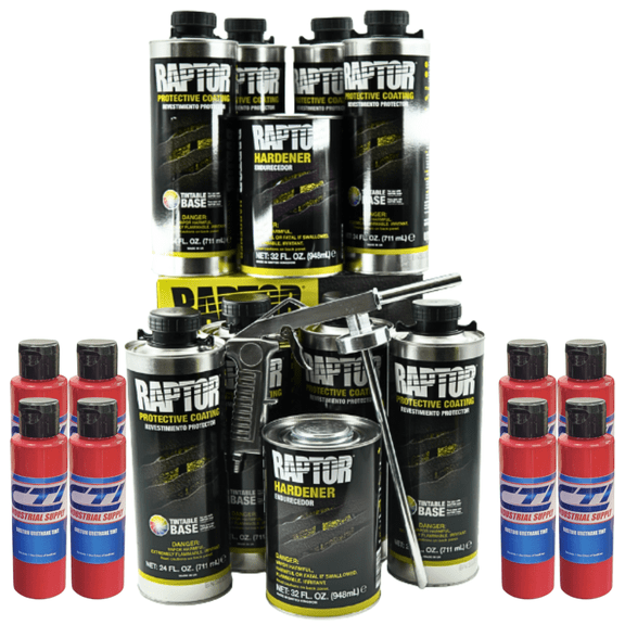 U-Pol Raptor Bedliner Kit Victory Red 8 Liters