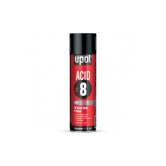 U-Pol US UP0741V No.8 Acid Etch Primer Aerosol, Gray