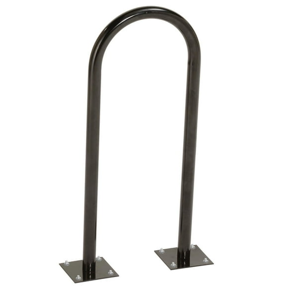 U-Rack Bike Rack, Black, Flange Mount, 2-Bike Capacity