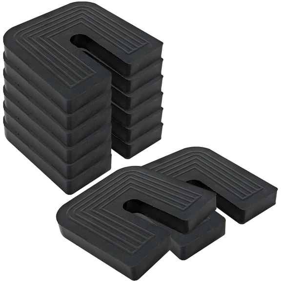 U Rubber Isolator Pads 2 3/4 X 2 3/4 Air Conditioner Shock Pad Anti Vibration Pads for Split System Heat Pump Units, Air Compressor, Air Conditioning Condenser Outer Machine (8 Pack)