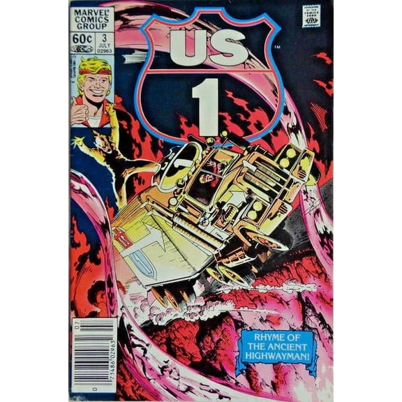 U.S. 1 #3 (Newsstand) VF ; Marvel Comic Book