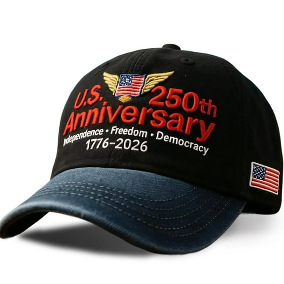U.S. 250th Anniversary Cap, Marine Corps Tribute Style, Adjustable Retro Washed Patriotic Hat, American Flag Accent, Celebrate 250 Years of U.S. Heritage, Gray