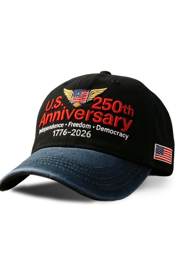 U.S. 250th Anniversary Cap, Marine Corps Tribute Style, Adjustable Retro Washed Patriotic Hat, American Flag Accent, Celebrate 250 Years of U.S. Heritage, Gray