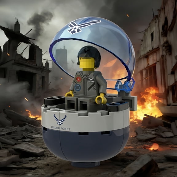 U.S. 250th Anniversary Military Branches Capsule Building Blocks Set,Mini Military Capsule Pods with Minifigures,Collectible Building Toys