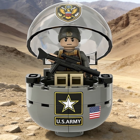 U.S. 250th Anniversary Navy and Army Fun Assembled Building Block Model, Ocean Adventure Building Block Set, Creative Desktop Decoration, Home Decor, Birthday Gift
