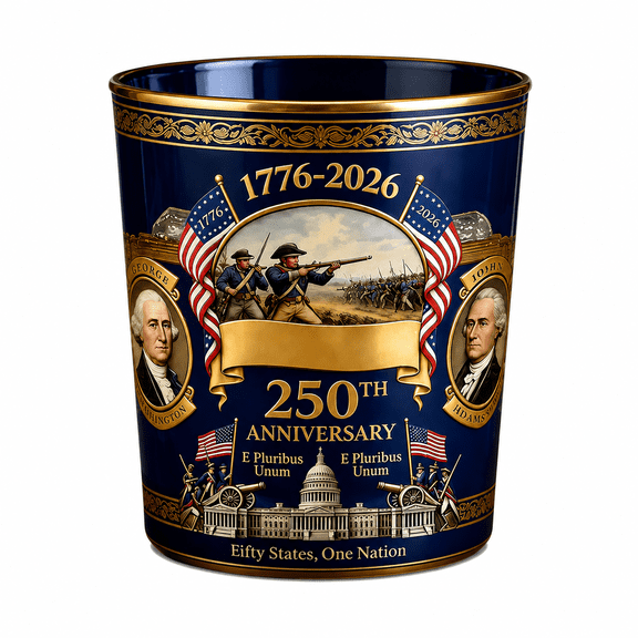 U.S. 250th Anniversary Whiskey Glass, 1776-2026 Heritage Independence Day Commemorative Tumbler, Patriotic American Eagle Bourbon Tumbler for Scotch, Whiskey & Independence Day Gifts
