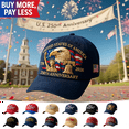 thumbnail image 1 of U.S. 250th anniversary baseball cap with Eagle Embroidery, Patriotic Retro Washed Adjustable Hat, Celebrate America 250 Years of Freedom and Independence, Classic Daily Style, 1 of 10